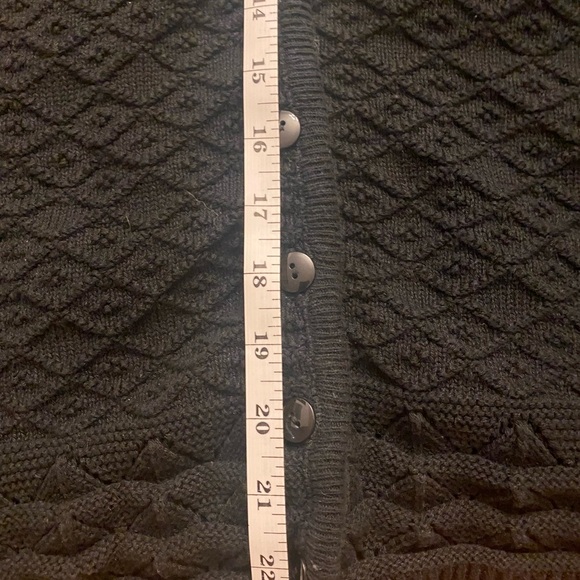 Dark Academia Crochet Cardigan XL Black - Picture 7 of 7